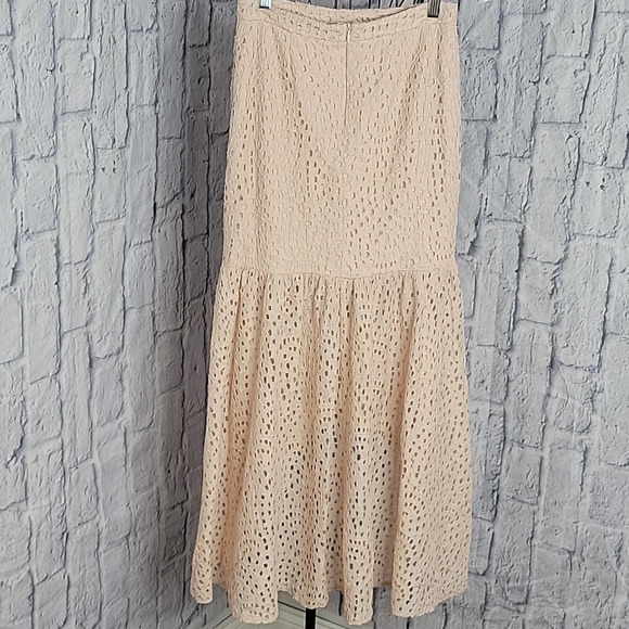 GB Pink Crochet Hi‎ Low Maxi Skirt Small - Picture 8 of 9
